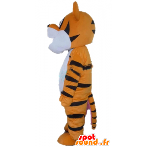 Orange tiger mascot, white and black, Tigger - MASFR23381 - Tiger mascots