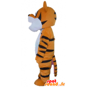 Orange tiger mascot, white and black, Tigger - MASFR23381 - Tiger mascots