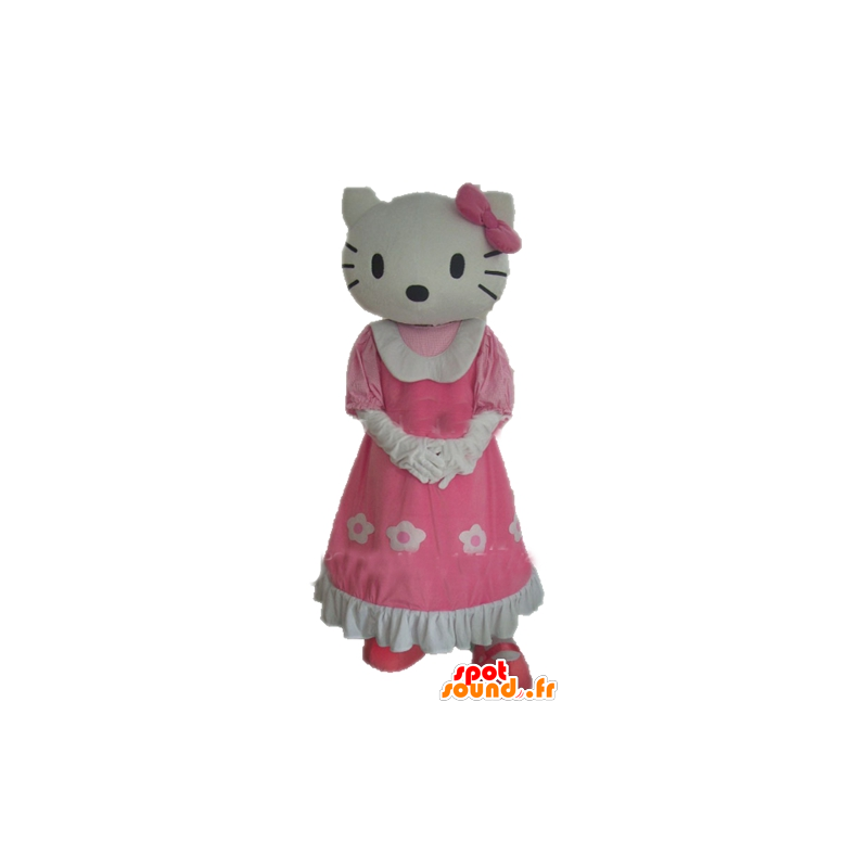 Mascot Hello Kitty, the famous cartoon cat - MASFR23386 - Mascots Hello Kitty