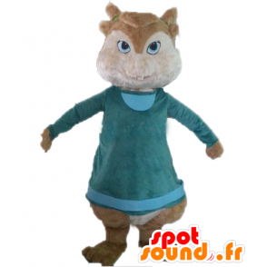 Mascotte d'écureuil marron, d'Alvin et les Chipmunks - MASFR23387 - Mascottes Ecureuil