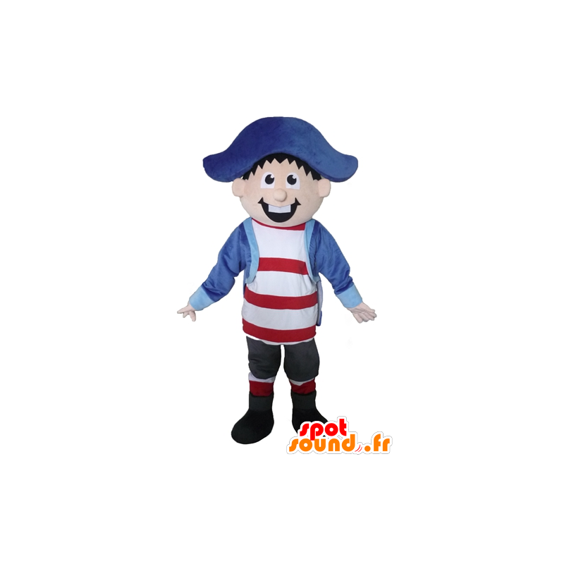 Mascotte de marin, de capitaine, de pirate, très souriant - MASFR23392 - Mascottes de Pirates