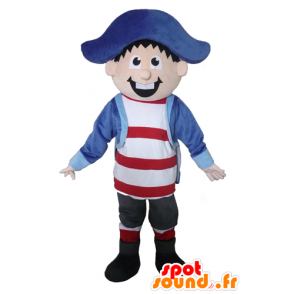 Mascotte de marin, de capitaine, de pirate, très souriant - MASFR23392 - Mascottes de Pirates