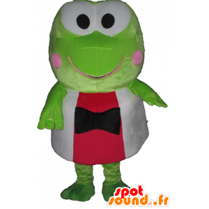 Green frog mascot, very funny in red and white - MASFR23398 - Animals of the forest