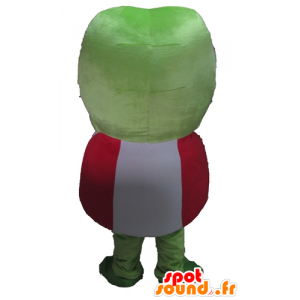 Green frog mascot, very funny in red and white - MASFR23398 - Animals of the forest