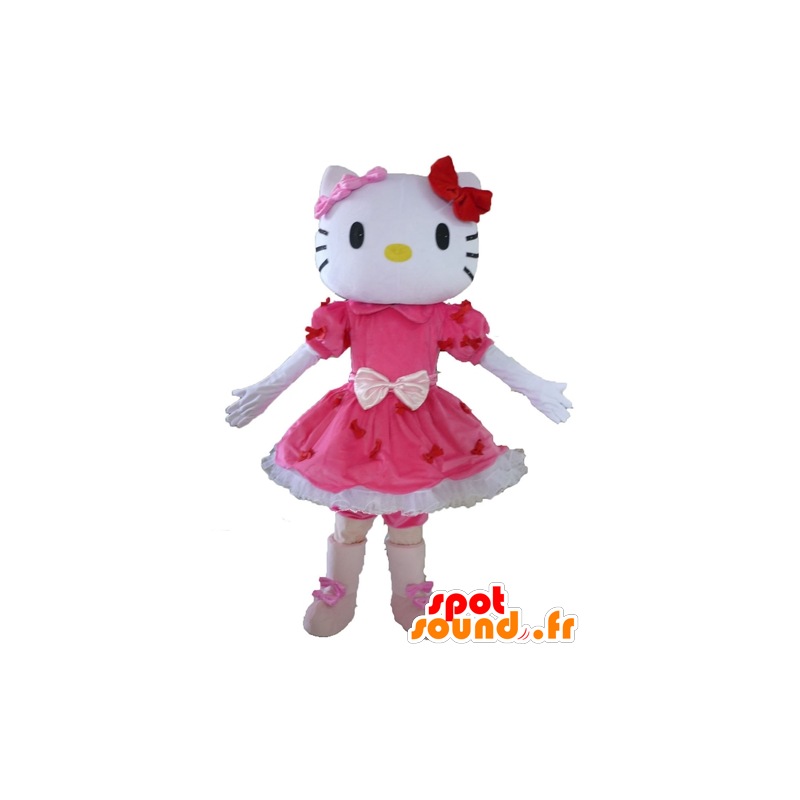 Mascot Hello Kitty, the famous Japanese cartoon cat - MASFR23400 - Mascots Hello Kitty