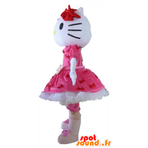 Mascot Hello Kitty, the famous Japanese cartoon cat - MASFR23400 - Mascots Hello Kitty