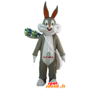 Bugs Bunny maskot med en gigantisk tannbørste - MASFR23404 - Bugs Bunny Maskoter