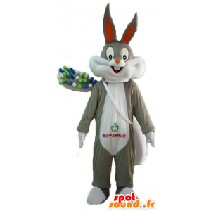 Bugs Bunny maskot med en jätte tandborste - Spotsound maskot