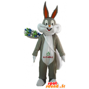 Bugs Bunny μασκότ με μια γιγαντιαία οδοντόβουρτσα - MASFR23404 - Bugs Bunny Μασκότ