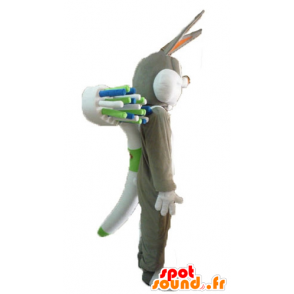 Bugs Bunny mascotte con uno spazzolino da denti gigante - MASFR23404 - Bugs Bunny mascotte