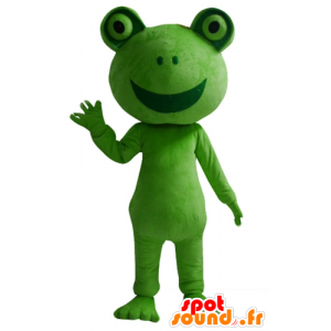 Μασκότ πράσινο βάτραχο, γίγαντας, χαμογελαστά - MASFR23405 - Δάσος Ζώα