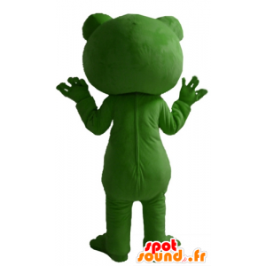 Grön grodamaskot, jätte och ler - Spotsound maskot