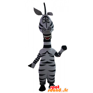 Mascot Marty das Zebra berühmten Cartoon Madagaskar - MASFR23406 - Maskottchen berühmte Persönlichkeiten