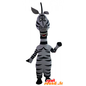 Mascot sebraen Marty berømte tegneserie Madagaskar - MASFR23406 - kjendiser Maskoter
