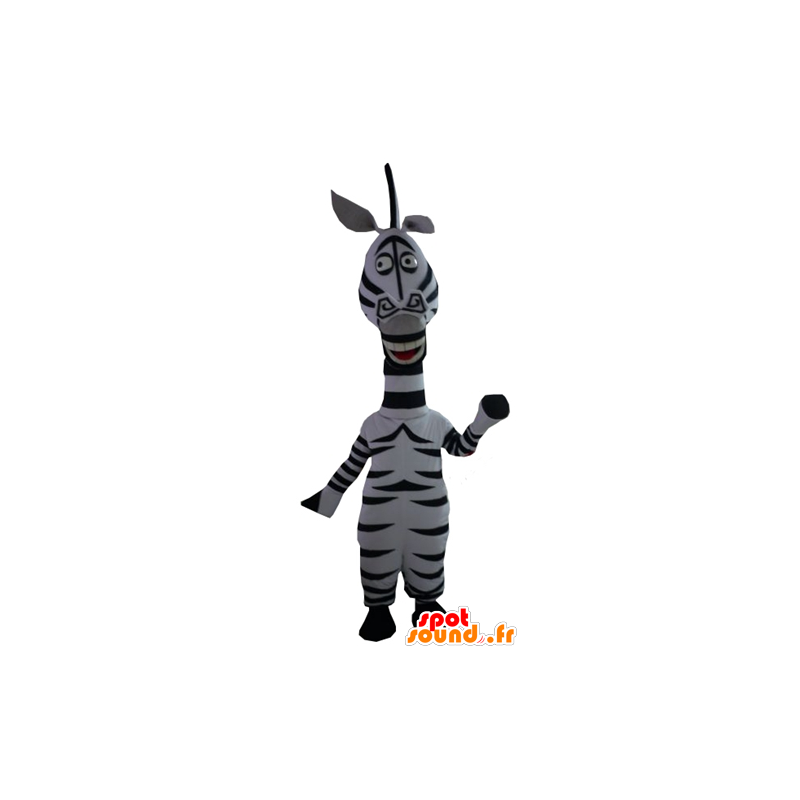 Mascot Marty das Zebra berühmten Cartoon Madagaskar - MASFR23406 - Maskottchen berühmte Persönlichkeiten