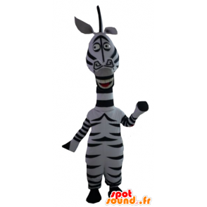 Mascot Marty das Zebra berühmten Cartoon Madagaskar - MASFR23406 - Maskottchen berühmte Persönlichkeiten