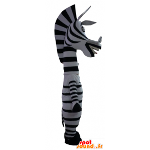 Mascot Marty das Zebra berühmten Cartoon Madagaskar - MASFR23406 - Maskottchen berühmte Persönlichkeiten