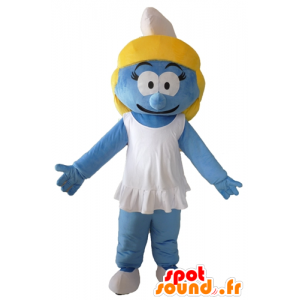 Smurfette mascot, the famous BD Smurfs - MASFR23412 - Mascots the Smurf