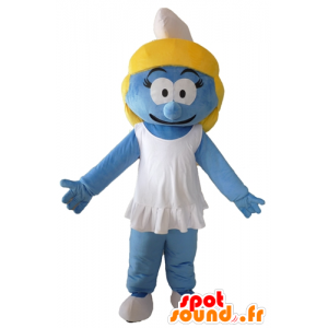 Smurfette mascote, os famosos quadrinhos Smurfs - MASFR23412 - Mascottes Les Schtroumpf