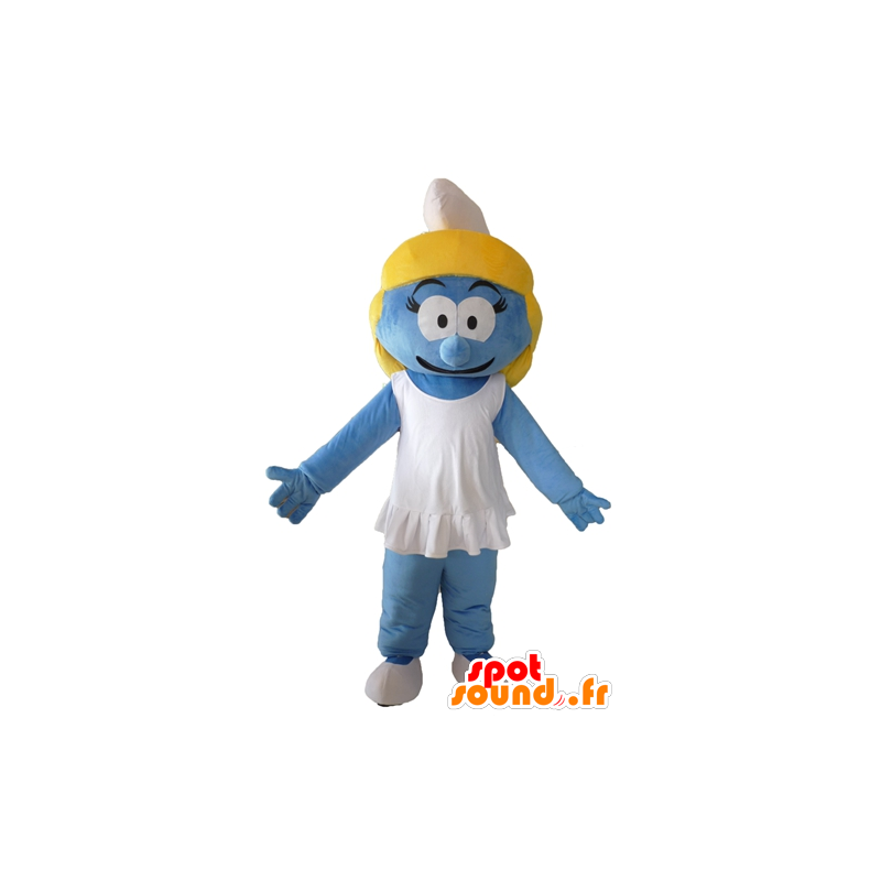 Smurfette mascot, the famous BD Smurfs - MASFR23412 - Mascots the Smurf