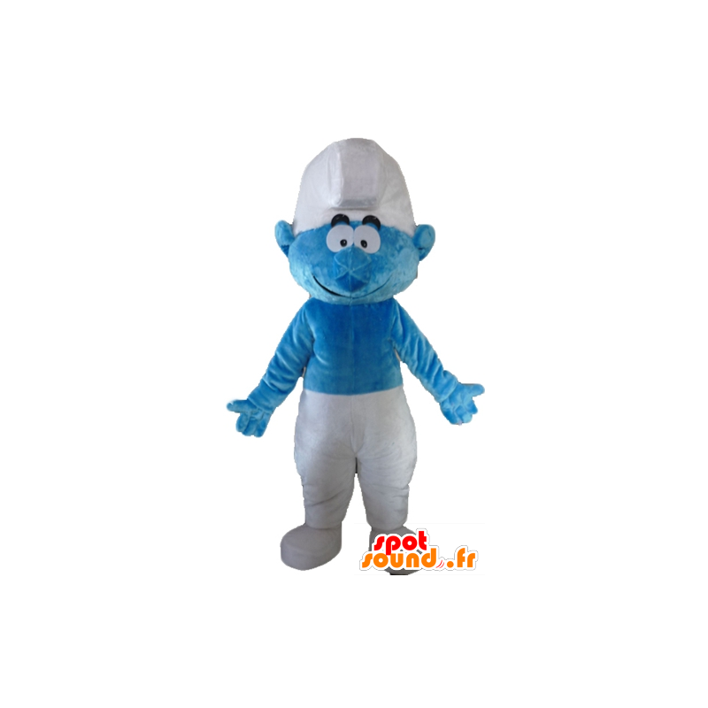 Azul mascote e comics Smurf brancas - MASFR23418 - Mascottes Les Schtroumpf