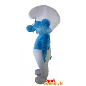 Blå og hvid Smurf-maskot, tegneserie - Spotsound maskot kostume