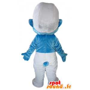 Blå og hvid Smurf-maskot, tegneserie - Spotsound maskot kostume