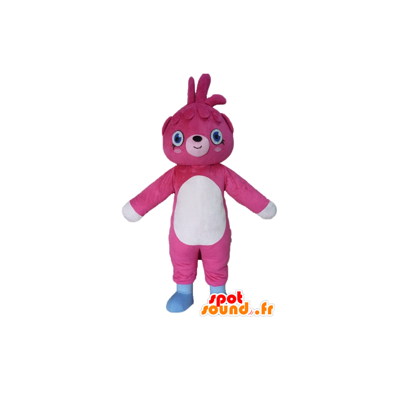 Mascotte den bianchi orsacchiotti rosa, gigante - MASFR23421 - Mascotte orso