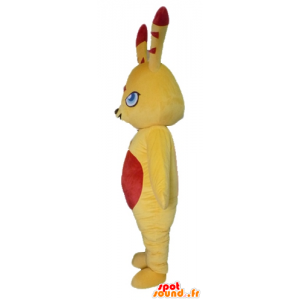 Kanin maskot gul og rød, fargerike og originale - MASFR23422 - Mascot kaniner