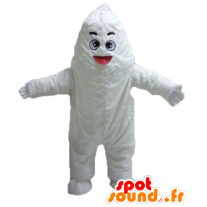 Hvit monster maskot, gigantiske yeti og smilende - MASFR23428 - Maskoter monstre