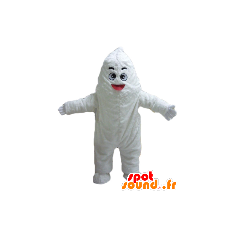 Hvit monster maskot, gigantiske yeti og smilende - MASFR23428 - Maskoter monstre