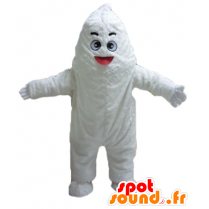 Bianco monster mascotte, yeti gigante e sorridente - MASFR23428 - Mascotte di mostri