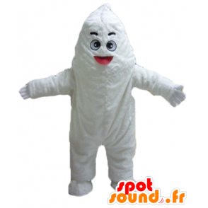 Mascote monstro branco, yeti gigante e sorrindo - MASFR23428 - mascotes monstros