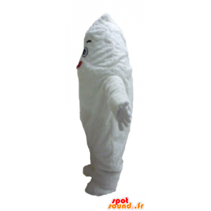 Bianco monster mascotte, yeti gigante e sorridente - MASFR23428 - Mascotte di mostri