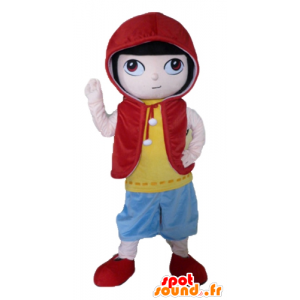 Boy mascota del personaje de manga en equipo colorido - MASFR23429 - Chicas y chicos de mascotas