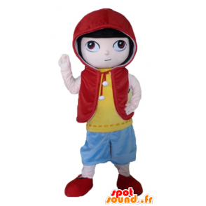 Mascote Menino da personagem de mangá no equipamento colorido - MASFR23429 - Mascotes Boys and Girls