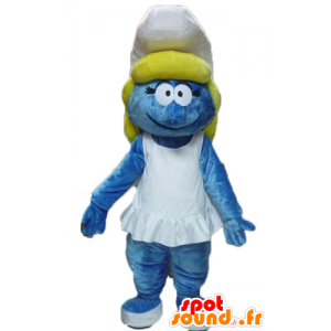 Smurfette maskot, den berømte tegneserie Smurfene - MASFR23432 - Mascottes Les Schtroumpf