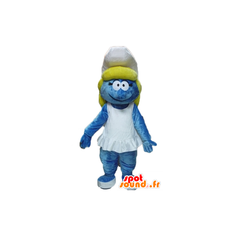 Smurfette maskotti, kuuluisa sarjakuva Smurffit - MASFR23432 - Mascottes Les Schtroumpf