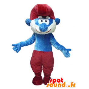 Mascot av Papa Smurf, berømt tegneseriefigur - MASFR23433 - Mascottes Les Schtroumpf