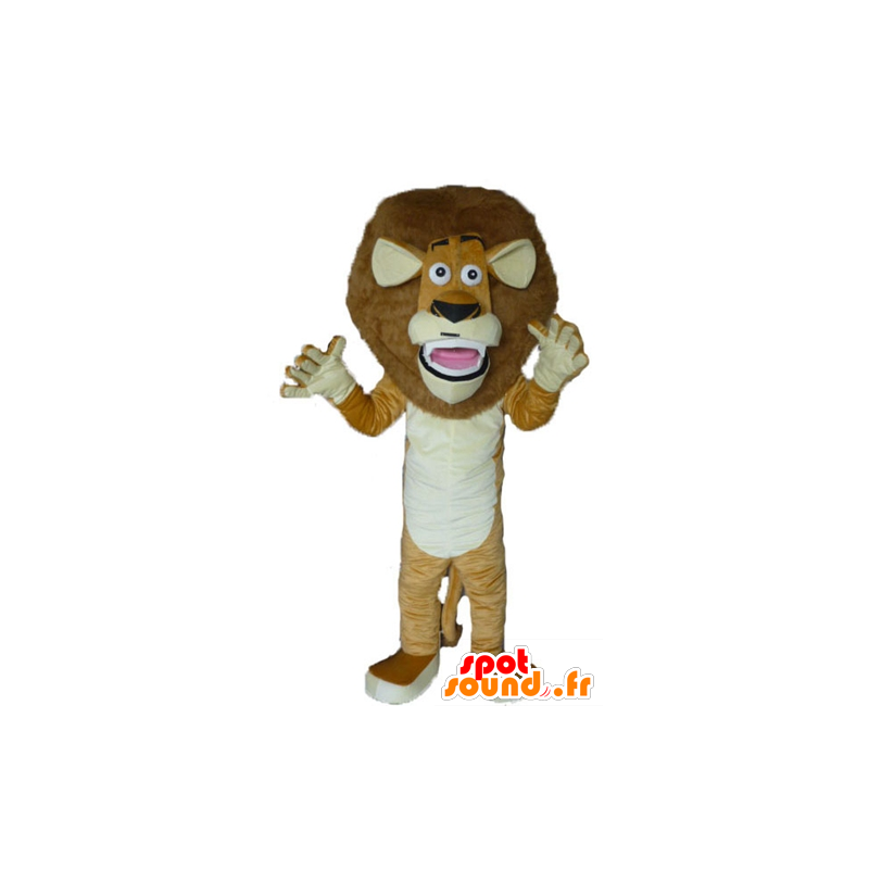 Alex mascot, lion famous cartoon Madagascar - MASFR23434 - Mascots famous characters