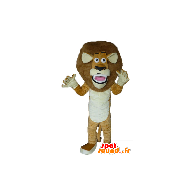 Alex mascotte, leone famoso cartone animato Madagascar - MASFR23434 - Famosi personaggi mascotte