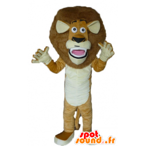 Alex mascot, lion famous cartoon Madagascar - MASFR23434 - Mascots famous characters