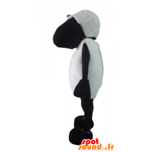 Mascot Shaun beroemde zwarte en witte schapen cartoon - MASFR23440 - Celebrities Mascottes