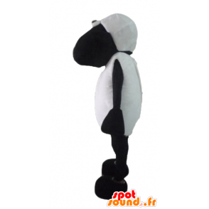 Mascot Shaun famoso desenho animado ovelhas preto e branco - MASFR23440 - Celebridades Mascotes