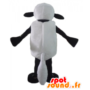 Mascota de Shaun, los famosos dibujos animados en blanco y negro ovejas - MASFR23440 - Personajes famosos de mascotas