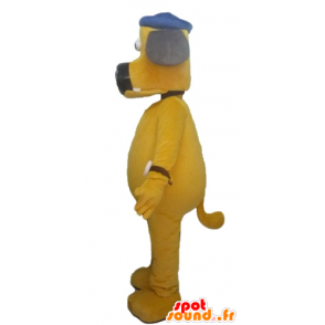 Mascotte de grand chien jaune avec une casquette - MASFR23442 - Mascottes de chien