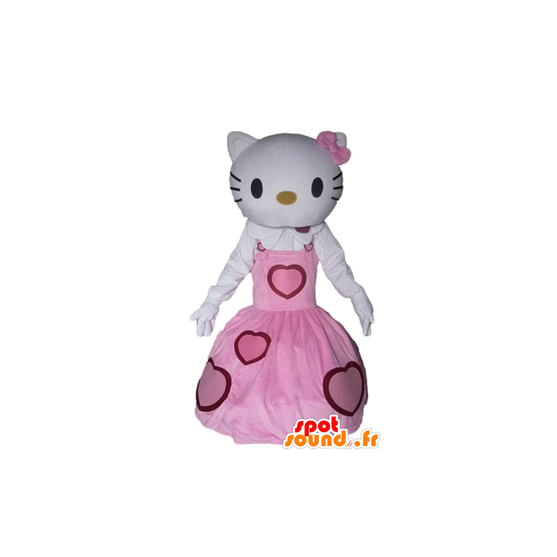 Mascot Hello Kitty kledd i en rosa kjole - MASFR23445 - Hello Kitty Maskoter