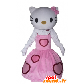 Mascot Hello Kitty gekleed in een roze jurk - MASFR23445 - Hello Kitty Mascottes