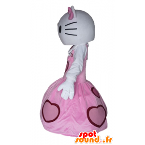 Maskot Hello Kitty oblečená v růžových šatech - MASFR23445 - Hello Kitty Maskoti