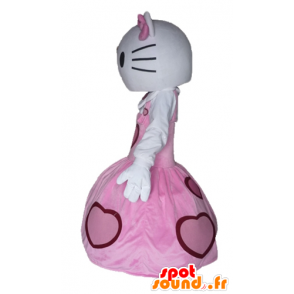 Ciao Kitty mascotte, vestito con un abito rosa - MASFR23445 - Mascotte Hello Kitty